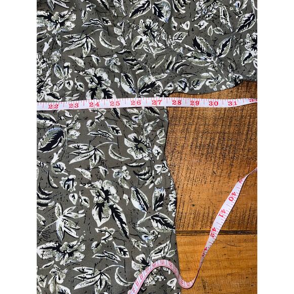 Mens OP Ocean Pacific Sport Floral Hawaiian Soft Corduroy Cotton Pocket Shirt 2X - Picture 6 of 7